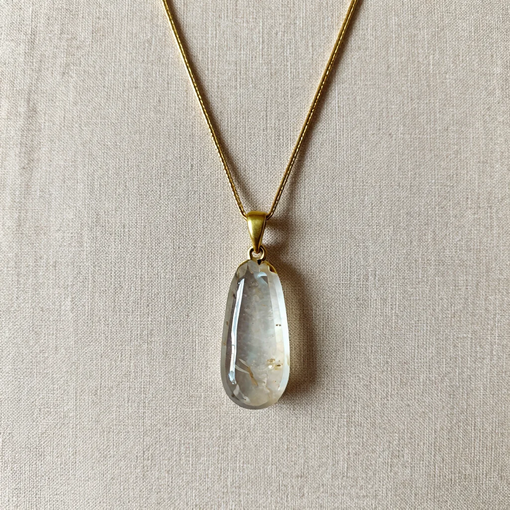 Hand-Carved Brass Pendant Necklace